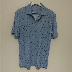 Peter Millar Blue Polo with Design